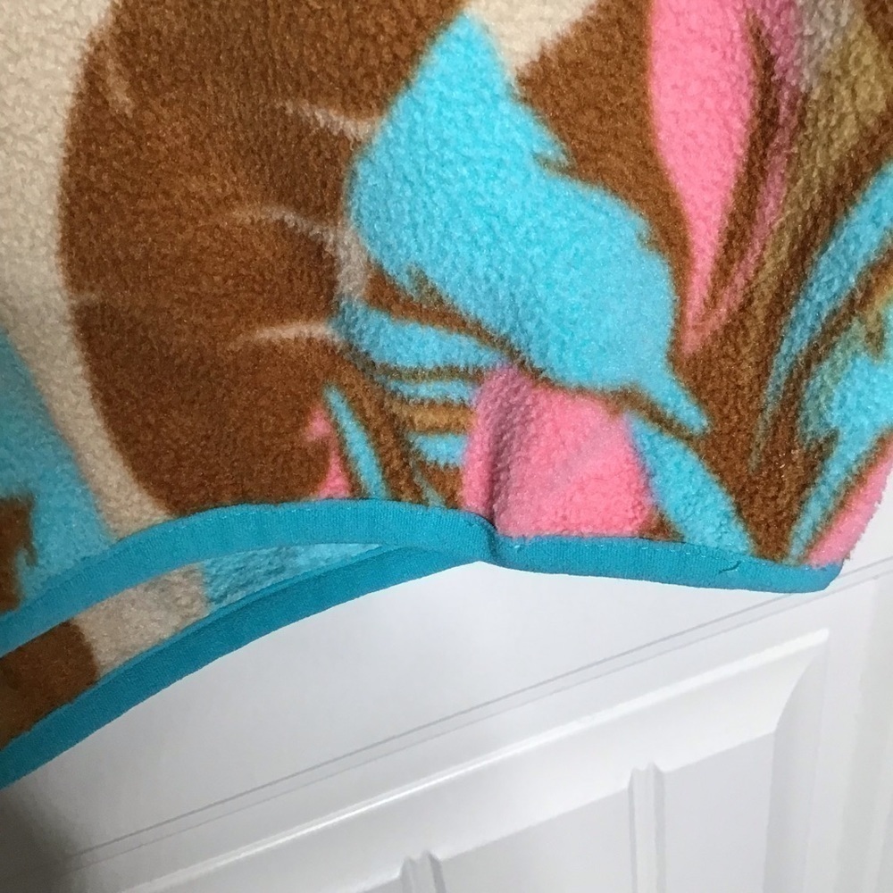 Patagonia Synchilla Snap-T Brown Bear Pink Feather Dance Pullover Fleece. - Picture 8 of 12